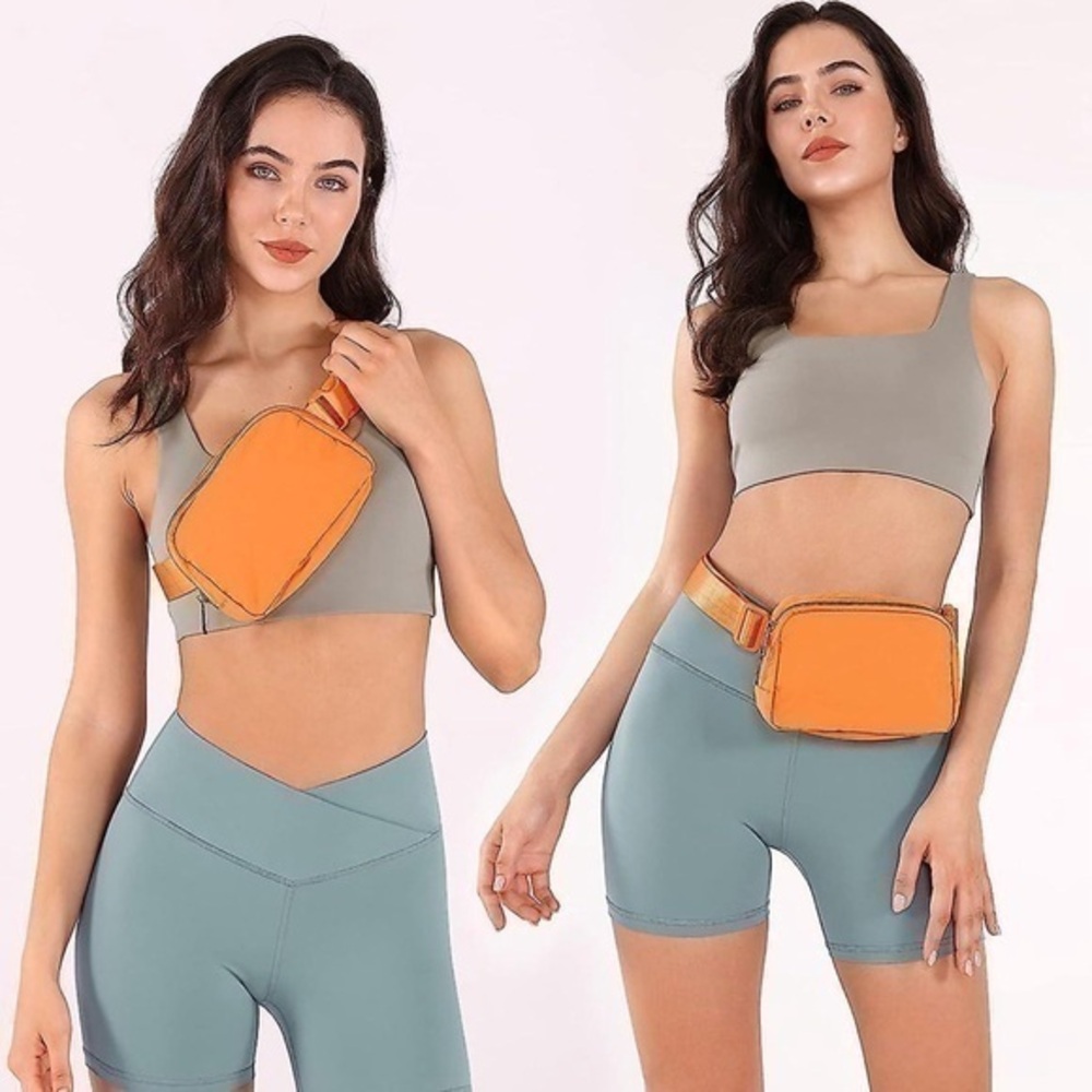 ODODOS Unisex Orange Fanny Pack With Adjustable Strap Mini Belt Bag